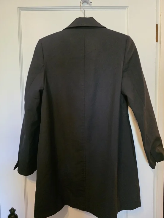 ZARA Black Short Masculine Twill Coat Jacket 0518/164 Small - Picture 3 of 8